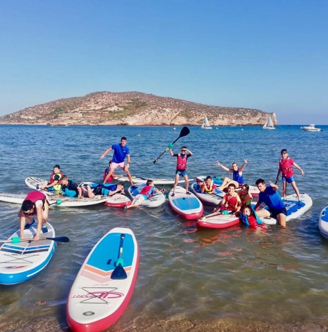  Percorso SUP con gli amici a Mazarron 